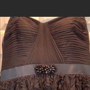 Adrianna Papell black floor length gown.